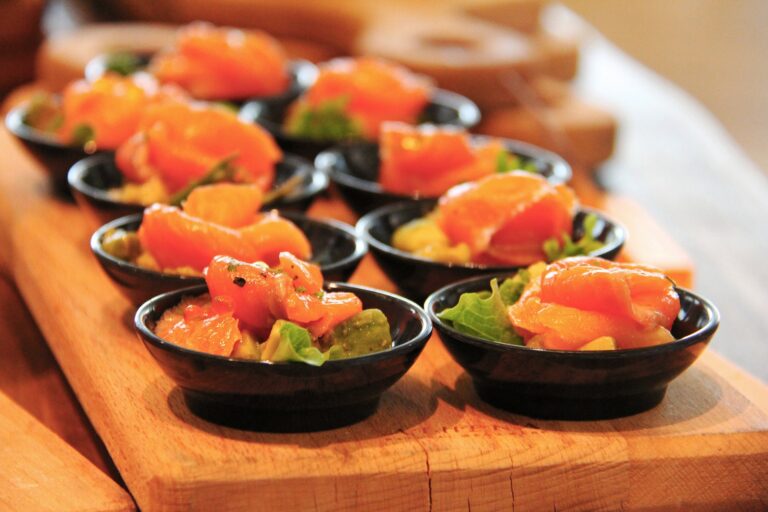 Malçay Réceptions verrines saumon buffet